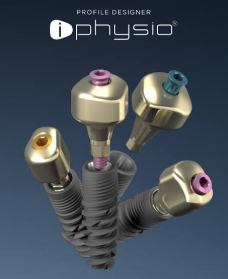 Piliers de cicatrisation anatomiques iPhysio montés sur des implants dentaires